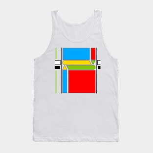 Bauhaus Abstract geometric fun - the squares Tank Top